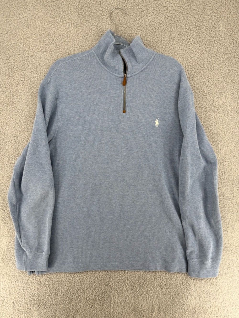 Ralph Lauren Men’s Light Blue Quarter-Zip Sweater